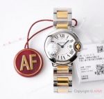 AF Factory 1:1 Clone Cartier Ballon Bleu De Cartier 28mm Quartz Two Tone